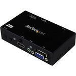 StarTech HDMI/VGA to HDMI Converter Switch for Computer, Black (VS221VGA2HD)
