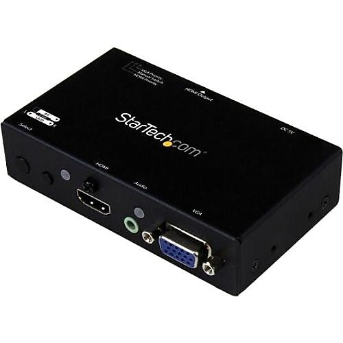 StarTech HDMI/VGA to HDMI Converter Switch for Computer, Black (VS221VGA2HD)