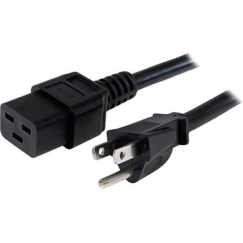 StarTech® 3 ft Heavy Duty 14 AWG Computer Power Cord - NEMA 5-15P to C19