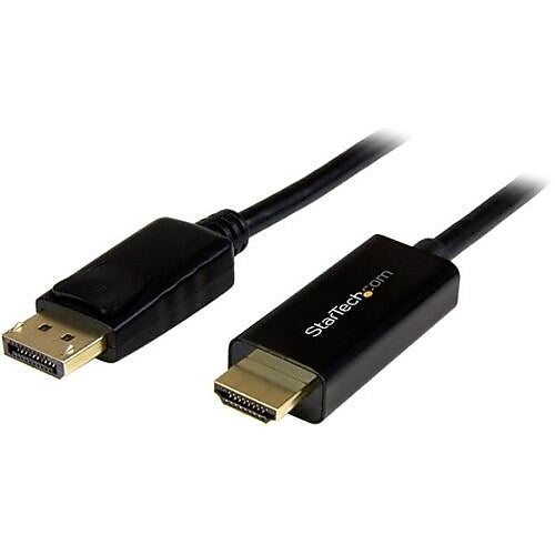 StarTech DP2HDMM2MB 6' DisplayPort Audio/Video Cable, Black