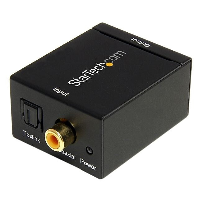 StarTech SPDIF2AA Digital Coaxial/Toslink to Stereo RCA Audio Converter for DVD Players and Game Consoles