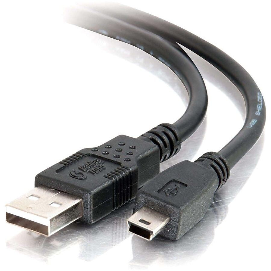 C2G 6.6' USB 2.0 A to Mini-B Cable, Black (27005)