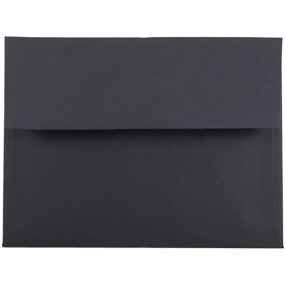 JAM Paper A6 Invitation Envelopes, 4.75" x 6.5", Black, 25/Pack (22115363)