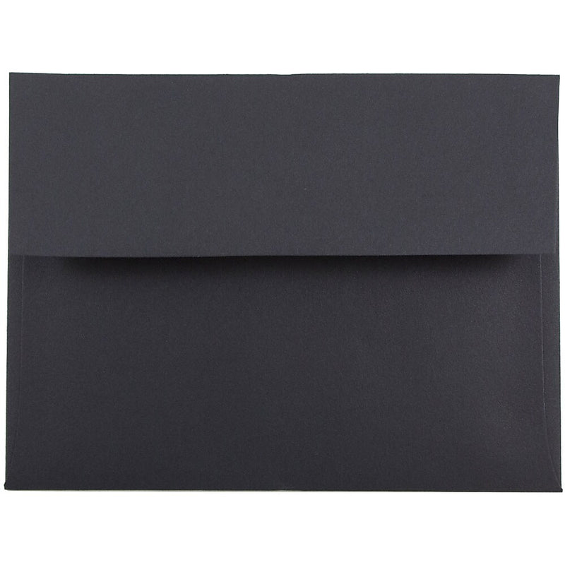 JAM Paper A6 Invitation Envelopes, 4.75" x 6.5", Black, 25/Pack (22115363)