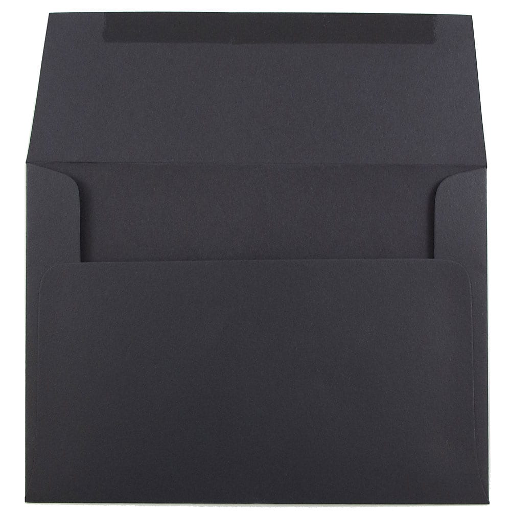 JAM Paper A6 Invitation Envelopes, 4.75" x 6.5", Black, 25/Pack (22115363)