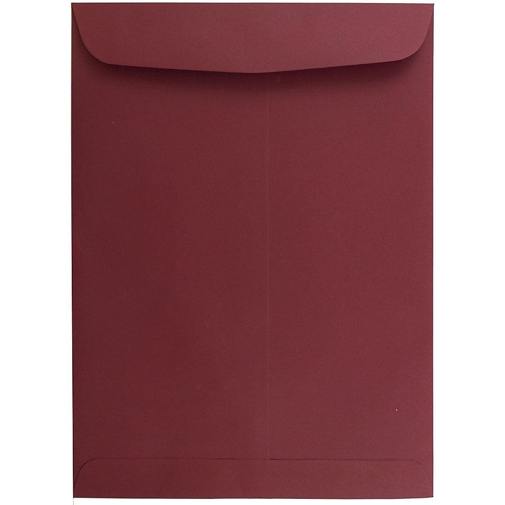 JAM Paper 9" x 12" Open End Catalog Envelopes, Dark Red, 10/Pack (31287532B)