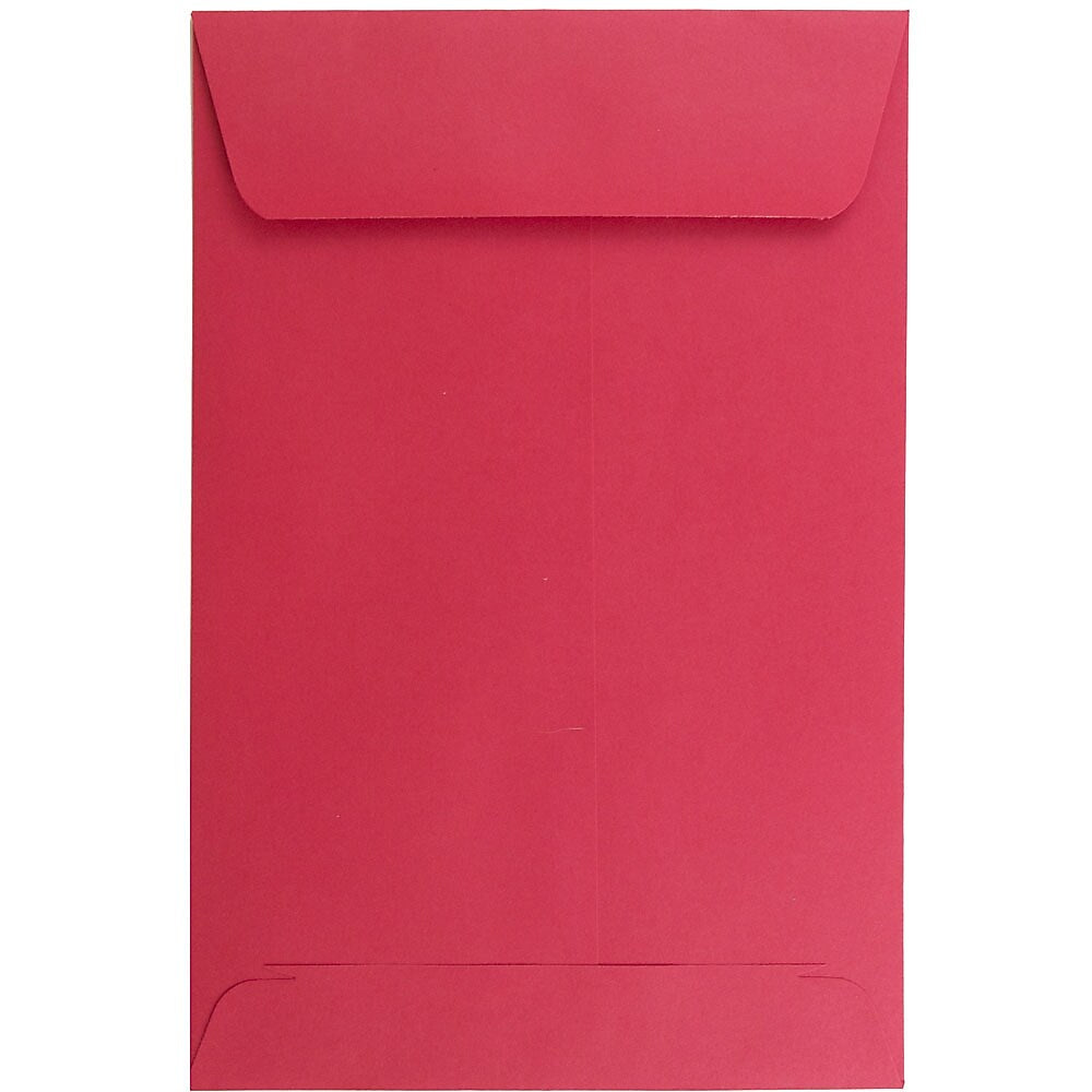 JAM Paper 6" x 9" Open End Catalog Colored Envelopes, Red Recycled, 10/Pack (V0128139B)