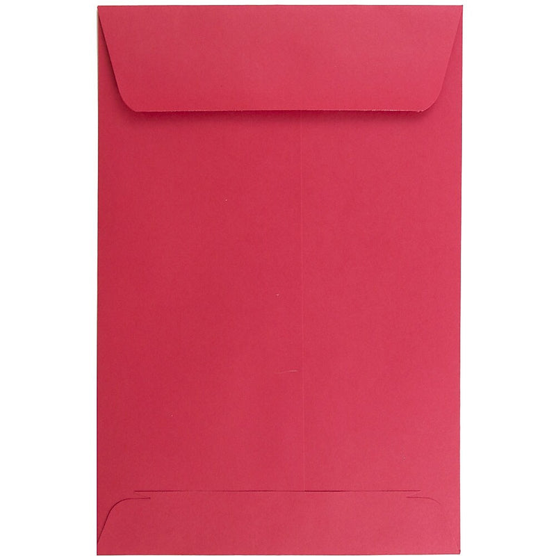 JAM Paper 6" x 9" Open End Catalog Colored Envelopes, Red Recycled, 10/Pack (V0128139B)