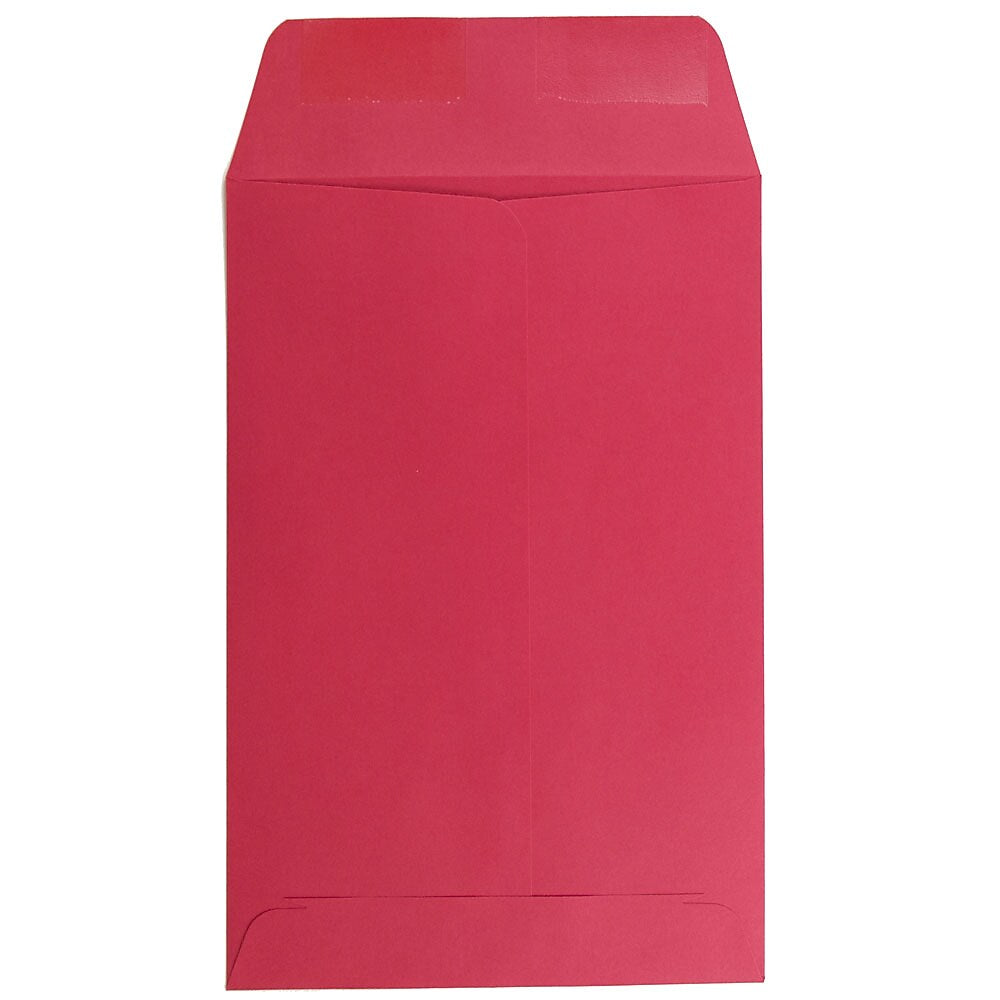 JAM Paper 6" x 9" Open End Catalog Colored Envelopes, Red Recycled, 10/Pack (V0128139B)