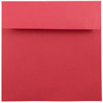 JAM Paper 7.5 x 7.5 Square Colored Invitation Envelopes, Red Recycled, 50/Pack (2792291I)