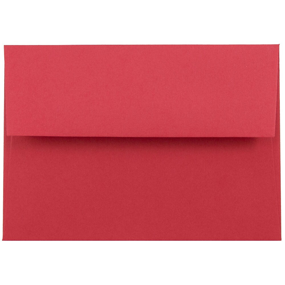 JAM Paper 4Bar A1 Colored Invitation Envelopes, 3.625 x 5.125, Red Recycled, Bulk 1000/Carton (900927182B)