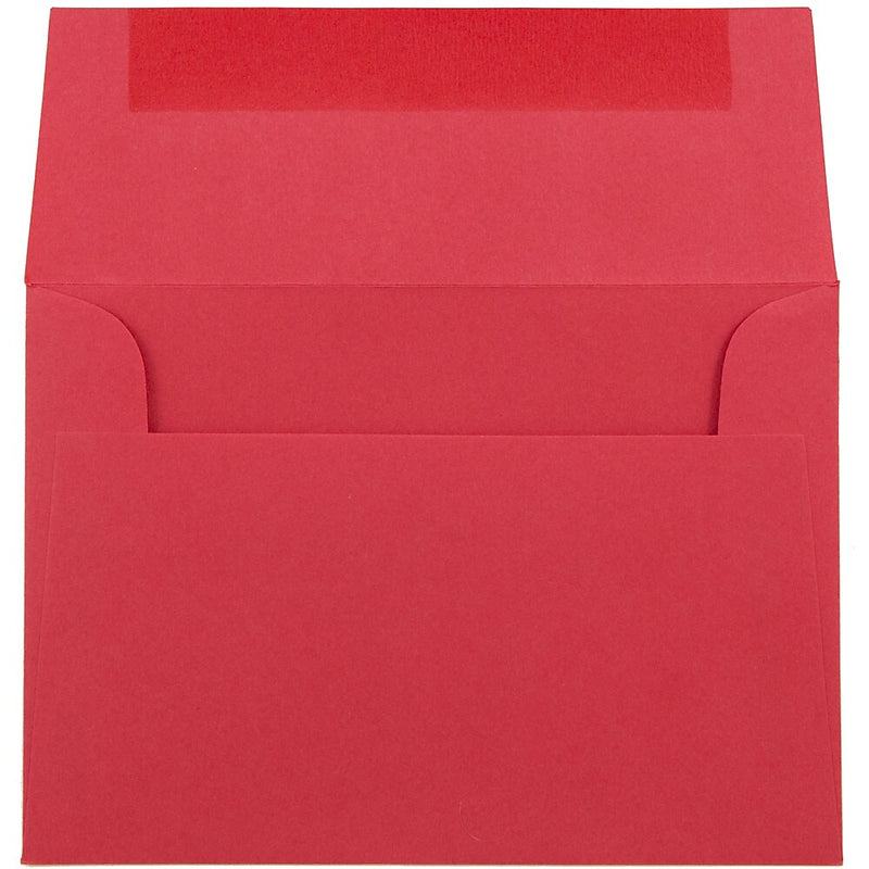 JAM Paper 4Bar A1 Colored Invitation Envelopes, 3.625 x 5.125, Red Recycled, 25/Pack (900927182)