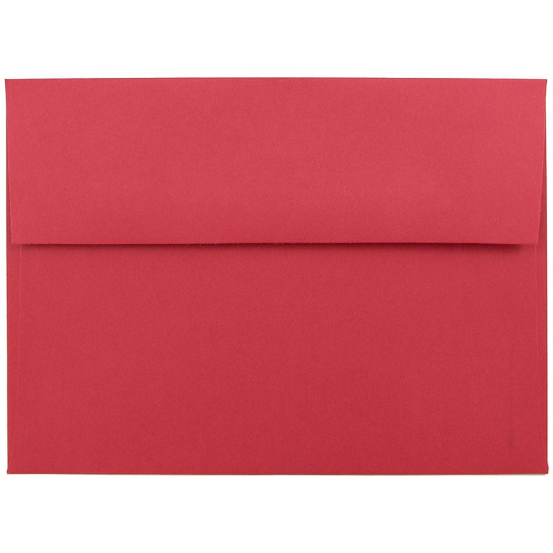 JAM Paper A7 Invitation Envelope, 5 1/4" x 7 1/4", Red, 25/Pack (15945)