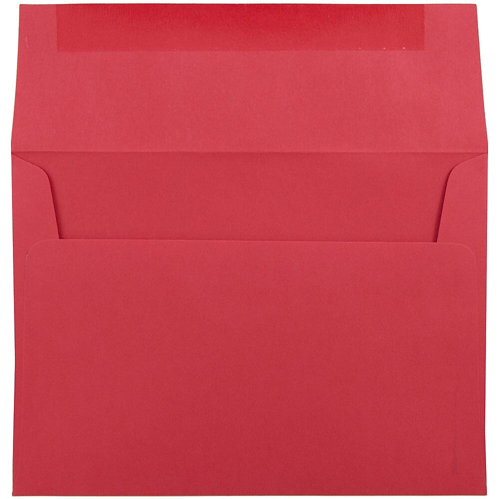 JAM Paper A7 Colored Invitation Envelopes, 5.25 x 7.25, Red Recycled, Bulk 1000/Carton (15945B)