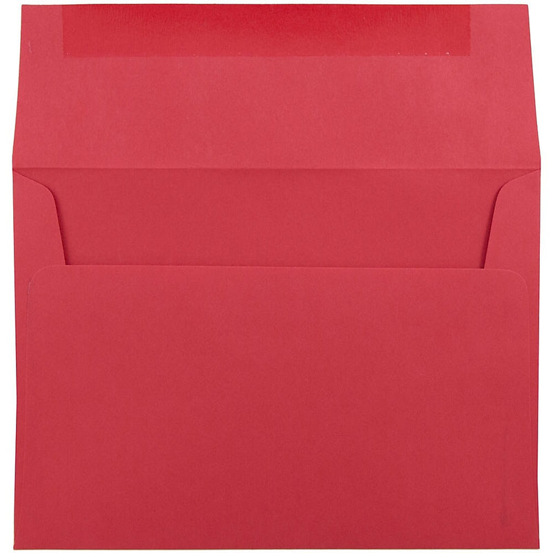 JAM Paper A7 Colored Invitation Envelopes, 5.25 x 7.25, Red Recycled, Bulk 1000/Carton (15945B)