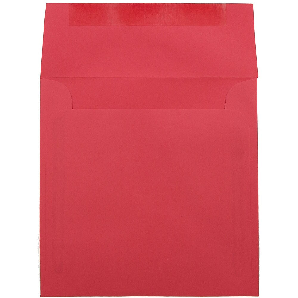 JAM Paper 6 x 6 Square Colored Invitation Envelopes, Red Recycled, 25/Pack (2792270)