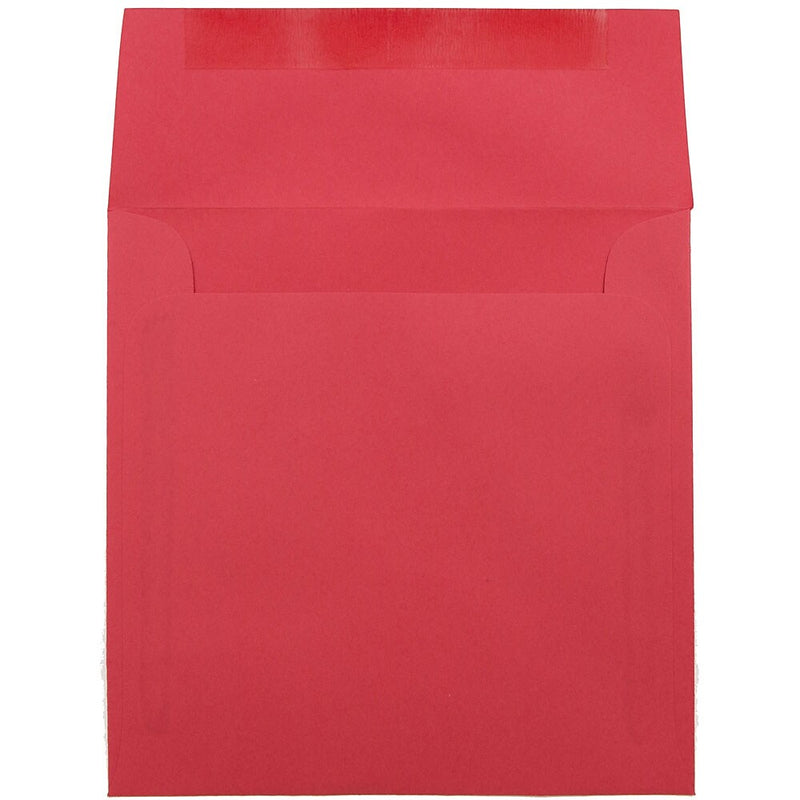 JAM Paper 6 x 6 Square Colored Invitation Envelopes, Red Recycled, Bulk 1000/Carton (2792270B)
