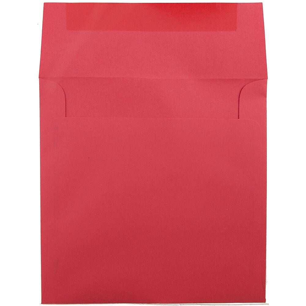 JAM Paper 8.5 x 8.5 Square Colored Invitation Envelopes, Red Recycled, Bulk 1000/Carton (2794374B)