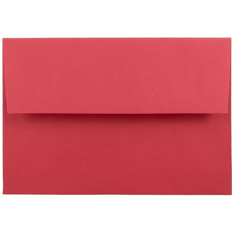 JAM Paper A8 Colored Invitation Envelopes, 5.5 x 8.125, Red Recycled, 25/Pack (27799)