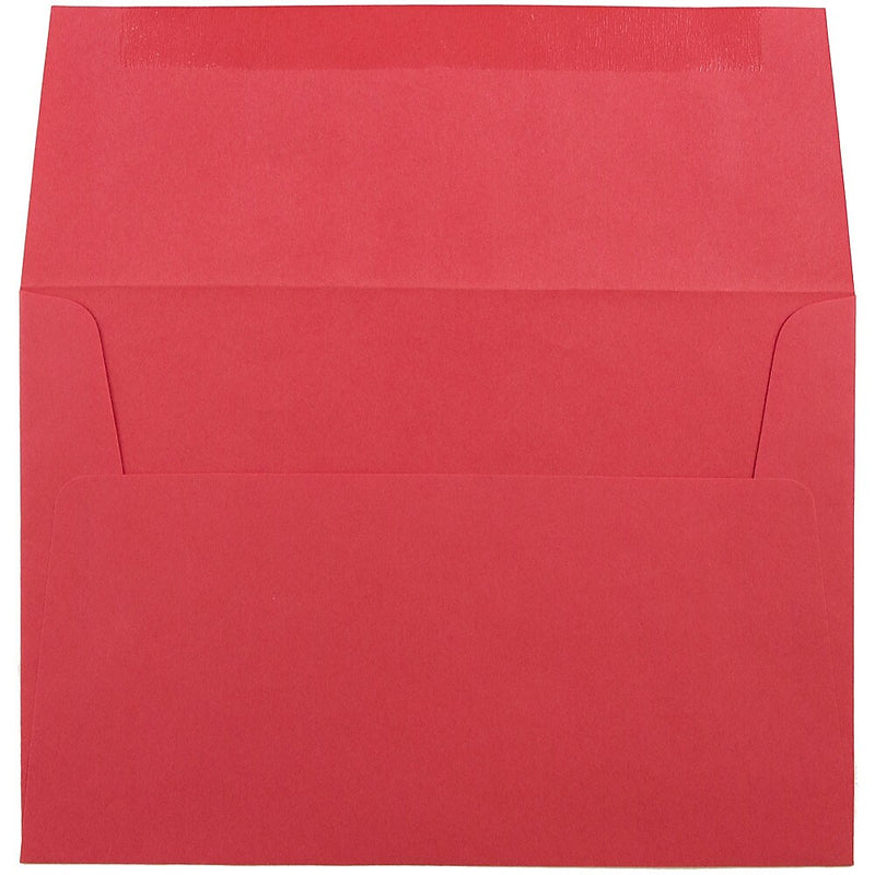 JAM Paper A8 Colored Invitation Envelopes, 5.5 x 8.125, Red Recycled, 25/Pack (27799)
