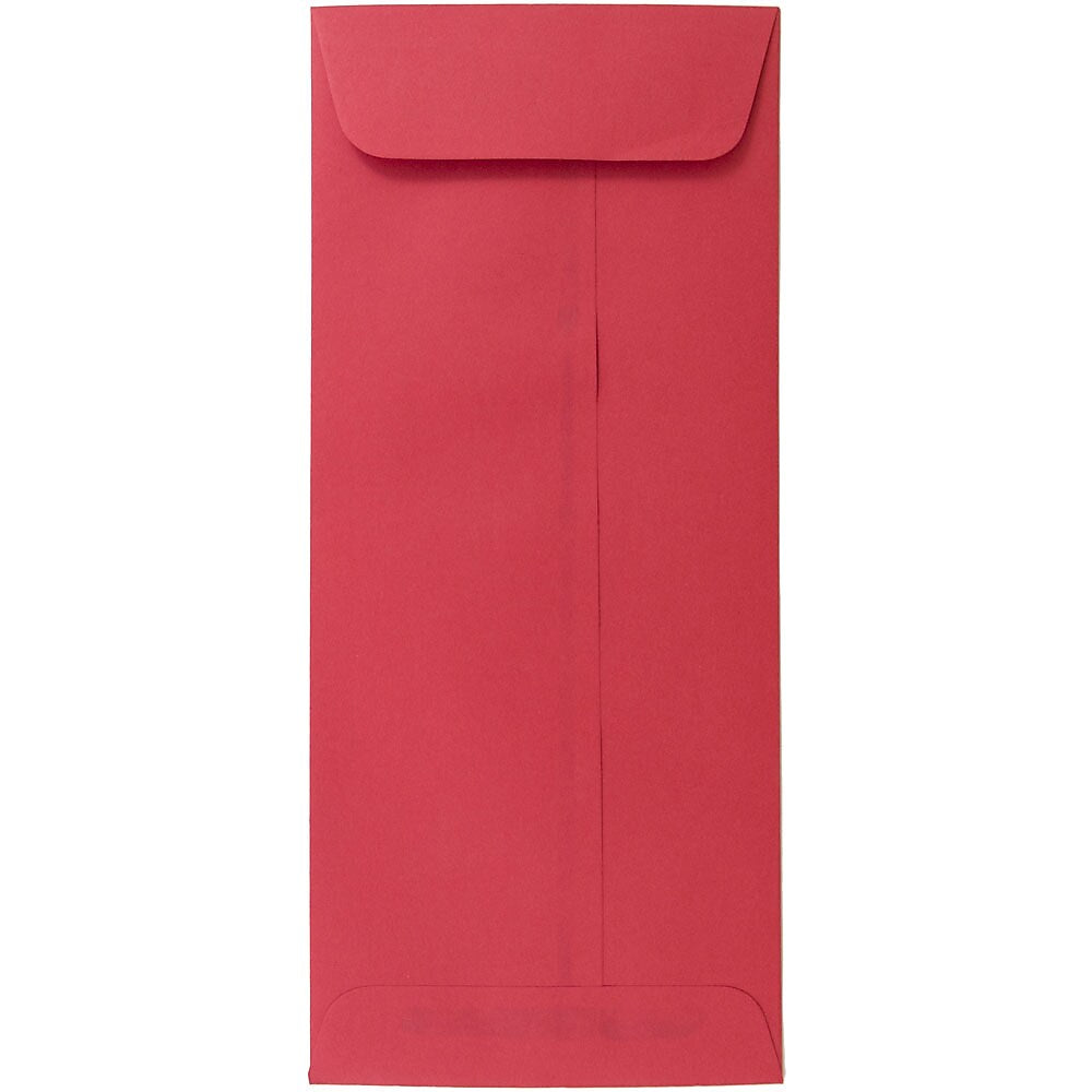 JAM Paper #10 Policy Business Colored Envelopes, 4 1/8" x 9 1/2", Red Recycled, 25/Pack (25048)