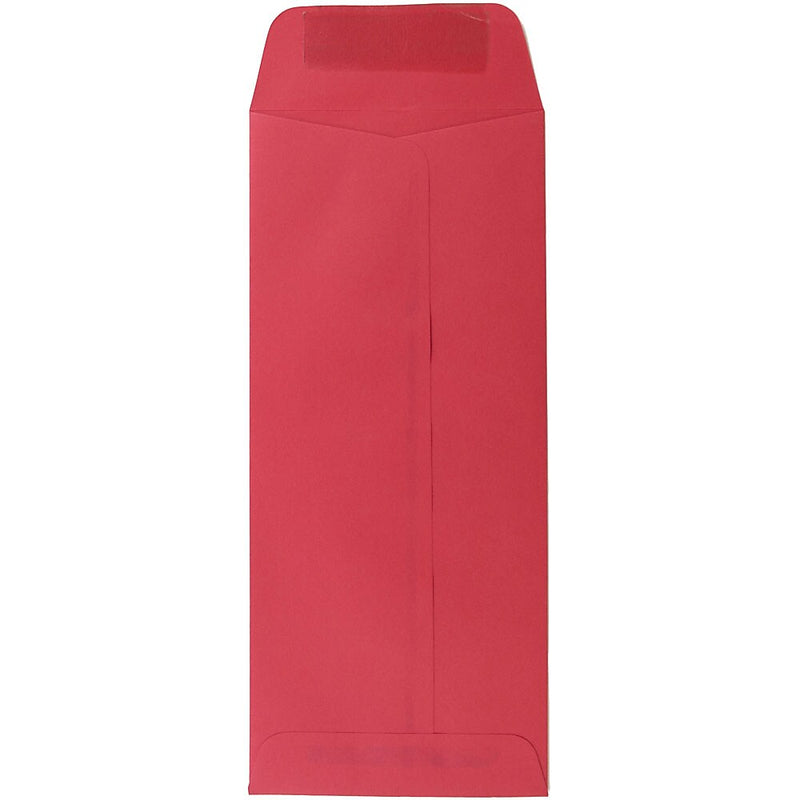JAM Paper #10 Policy Business Colored Envelopes, 4 1/8" x 9 1/2", Red Recycled, 25/Pack (25048)