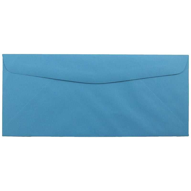 JAM Paper #10 Window Envelope, 4 1/8" x 9 1/2", Blue, 25/Pack (5156476)