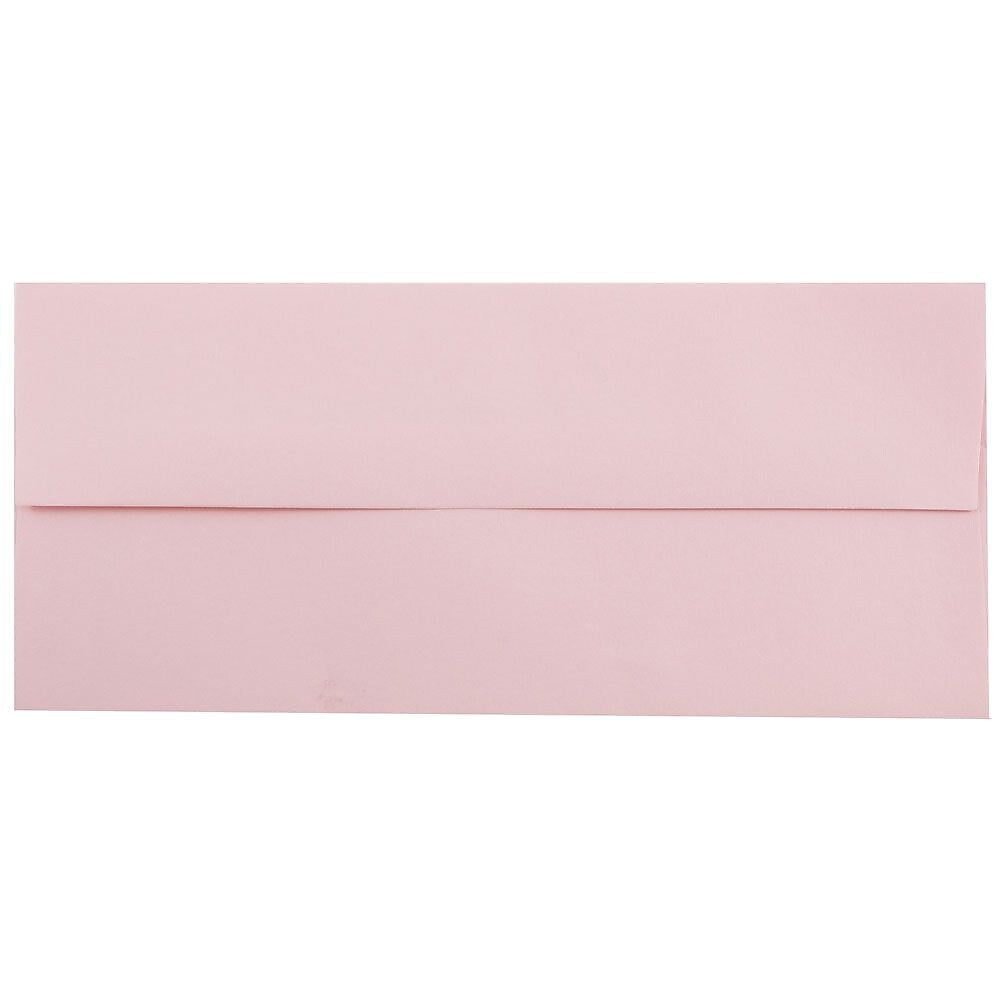 JAM Paper #10 Business Envelope, 4 1/8" x 9 1/2", Baby Pink, 25/Pack (2155777)