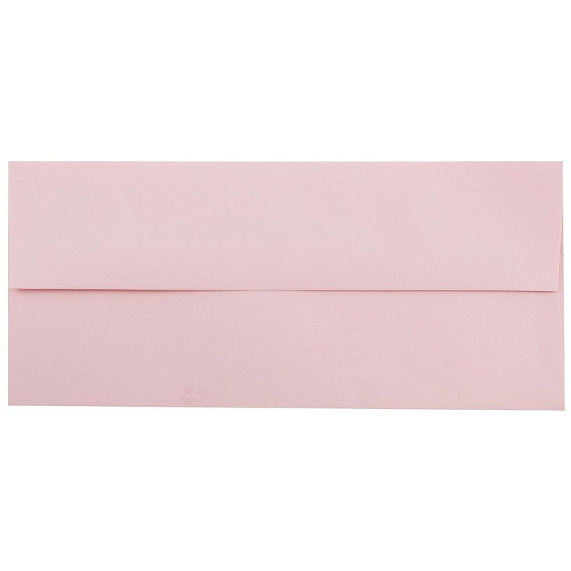 JAM Paper #10 Business Envelope, 4 1/8" x 9 1/2", Baby Pink, 25/Pack (2155777)