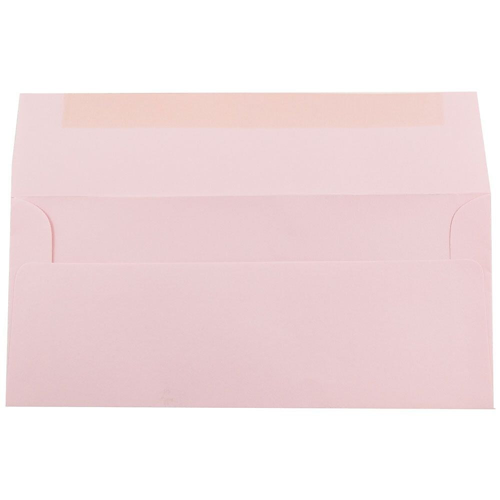 JAM Paper #10 Business Envelope, 4 1/8" x 9 1/2", Baby Pink, 25/Pack (2155777)