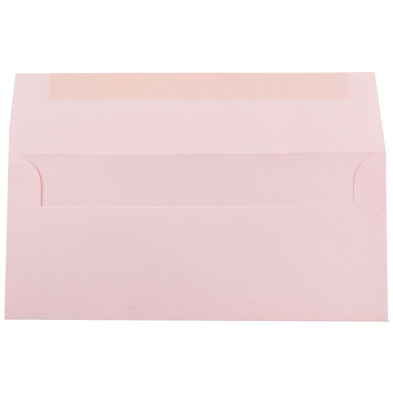 JAM Paper #10 Business Envelope, 4 1/8" x 9 1/2", Baby Pink, 25/Pack (2155777)