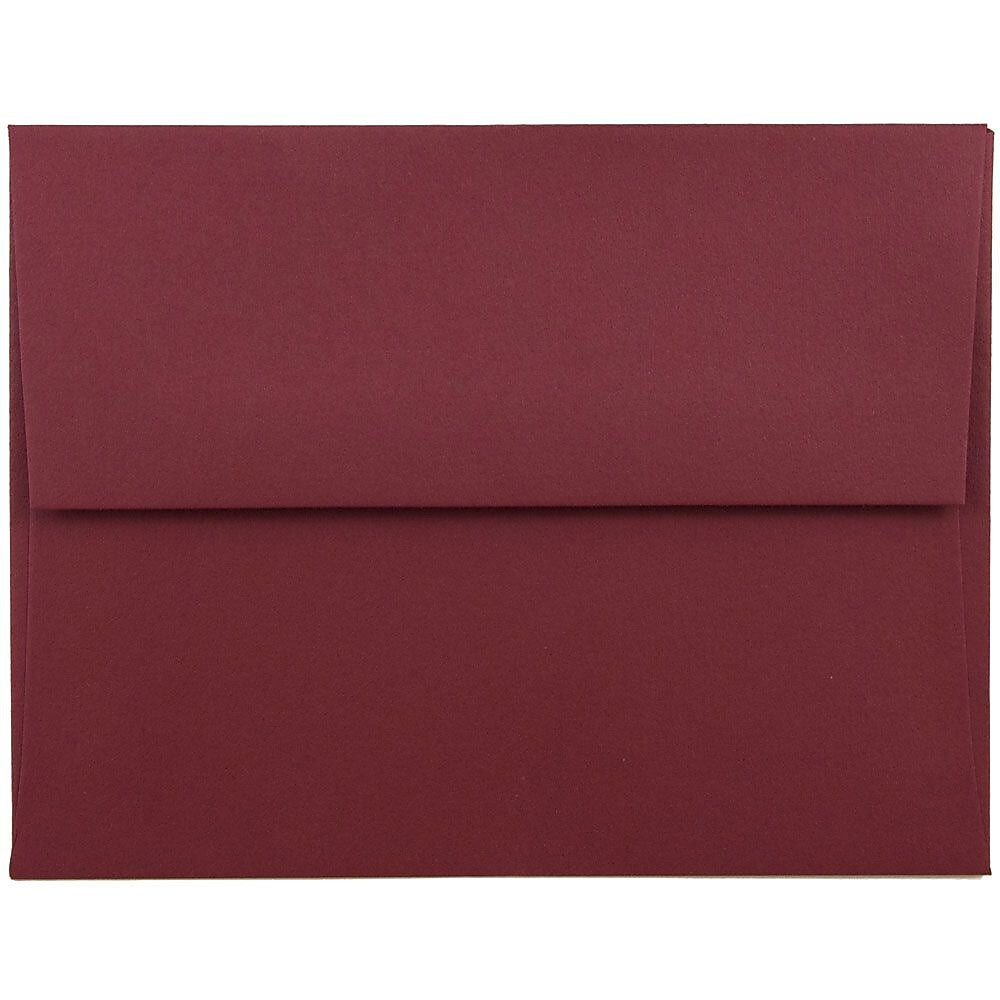JAM Paper A2 Invitation Envelopes, 4.375 x 5.75, Dark Red, 25/Pack (31511305)