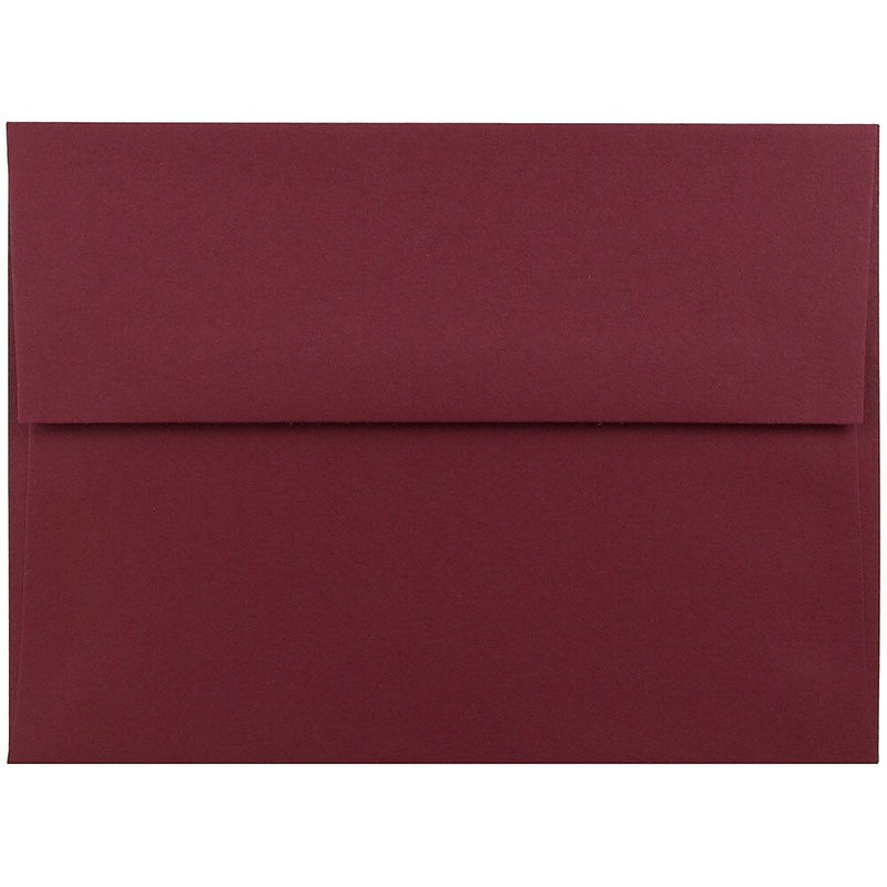 JAM Paper A6 Invitation Envelopes, 4.75 x 6.5, Dark Red, 25/Pack (157458)