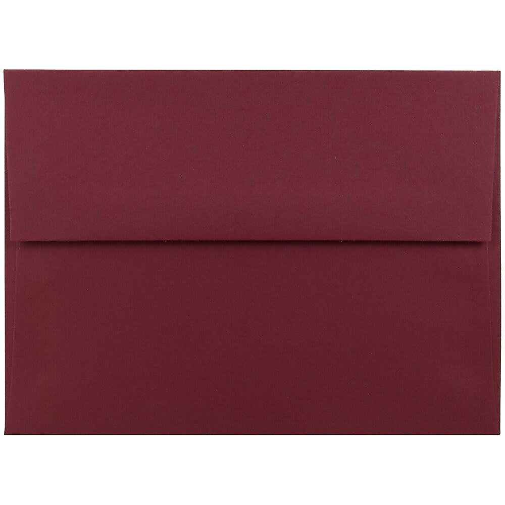 JAM Paper A6 Invitation Envelopes, 4.75 x 6.5, Dark Red, Bulk 1000/Carton (157458B)