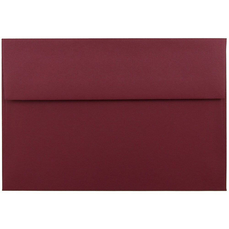 JAM Paper A9 Invitation Envelopes, 5.75 x 8.75, Dark Red, 25/Pack (31511321)