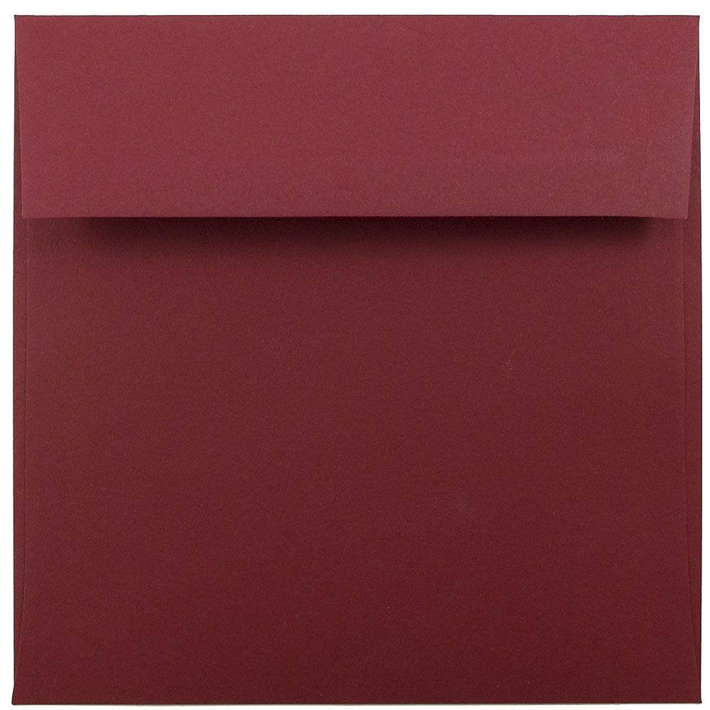 JAM Paper 6 x 6 Square Invitation Envelopes, Dark Red, Bulk 1000/Carton (31511296B)