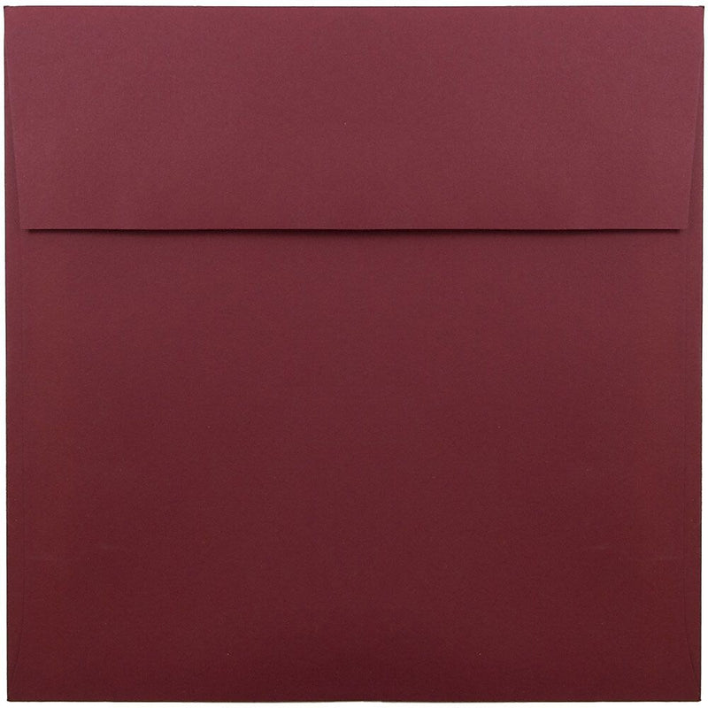 JAM Paper 8.5 x 8.5 Square Invitation Envelopes, Dark Red, Bulk 1000/Carton (31511323B)