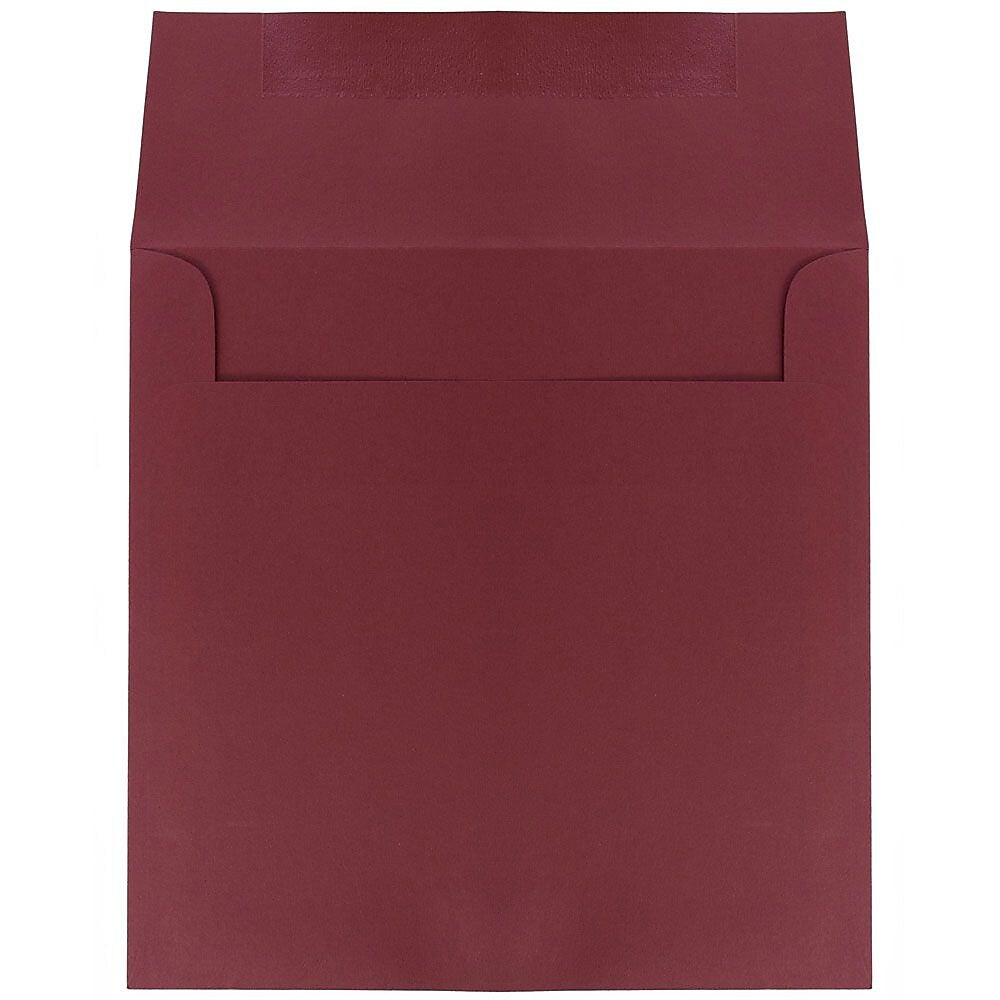 JAM Paper 8.5 x 8.5 Square Invitation Envelopes, Dark Red, 25/Pack (31511323)