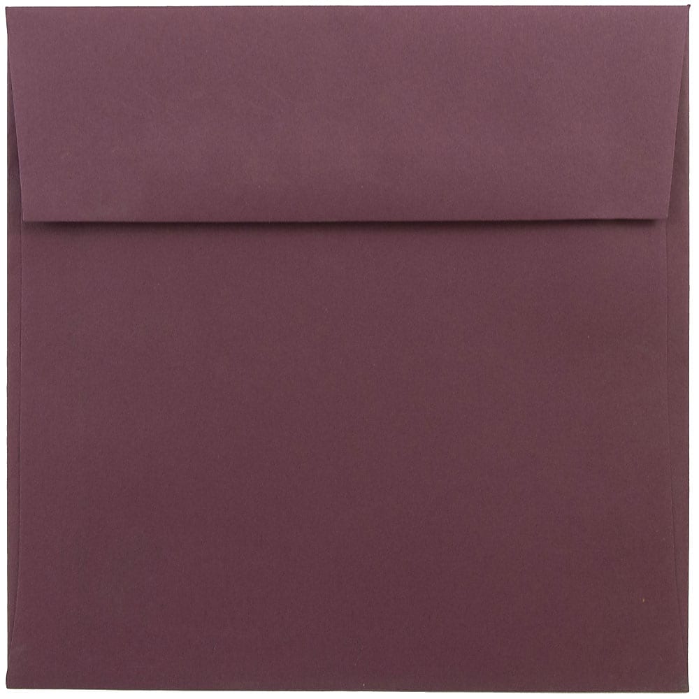 JAM Paper 6 x 6 Square Invitation Envelopes, Burgundy, 25/Pack (36395838)