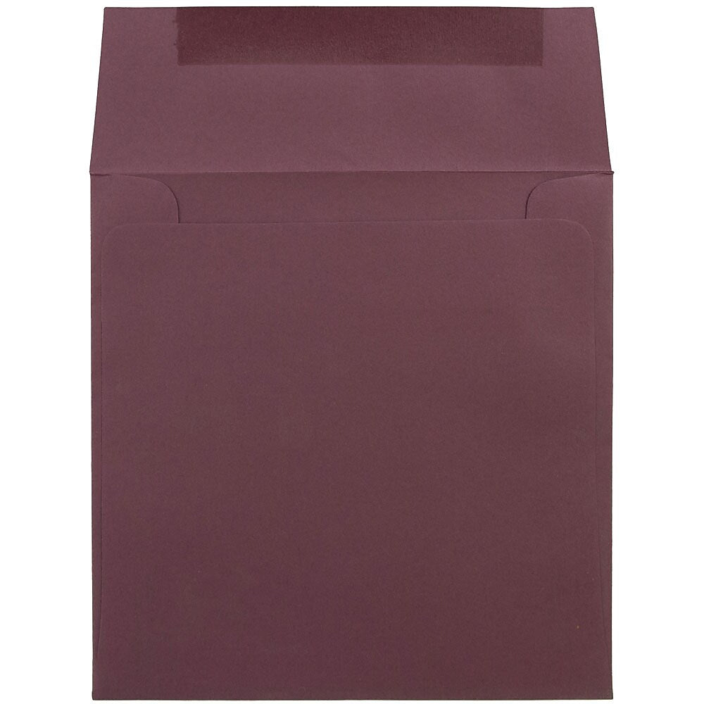 JAM Paper 6 x 6 Square Invitation Envelopes, Burgundy, 25/Pack (36395838)