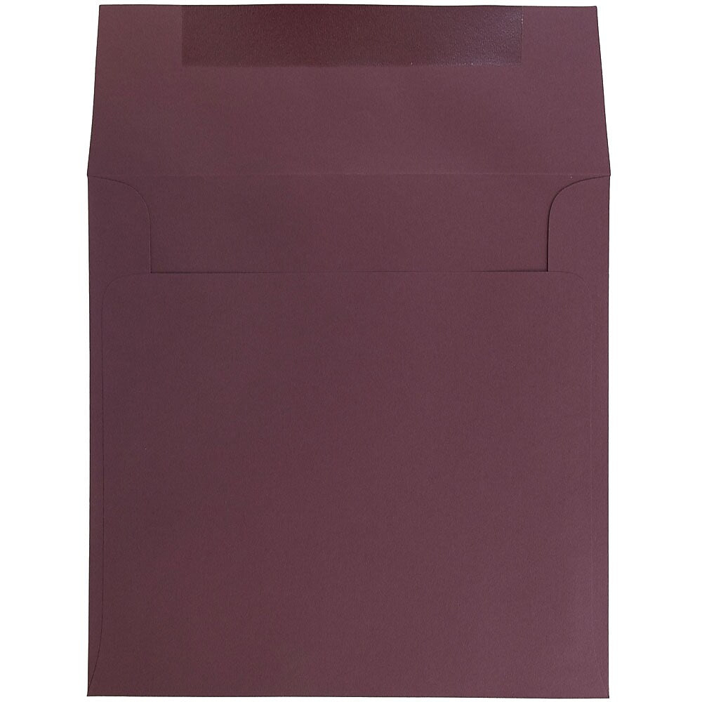 JAM Paper 8.5 x 8.5 Square Invitation Envelopes, Burgundy, 25/Pack (36395841)