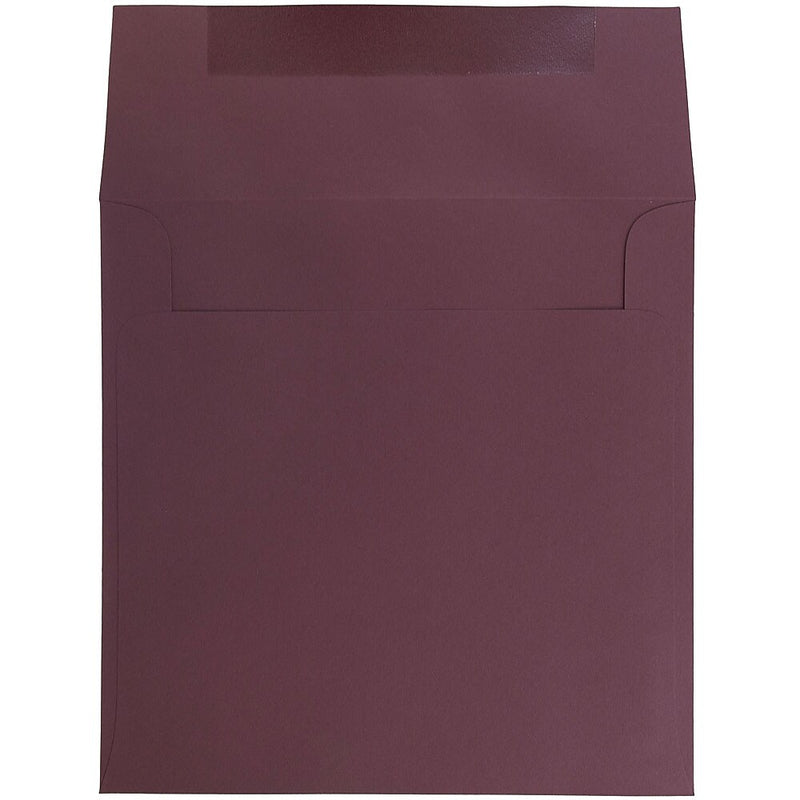 JAM Paper 8.5 x 8.5 Square Invitation Envelopes, Burgundy, 25/Pack (36395841)
