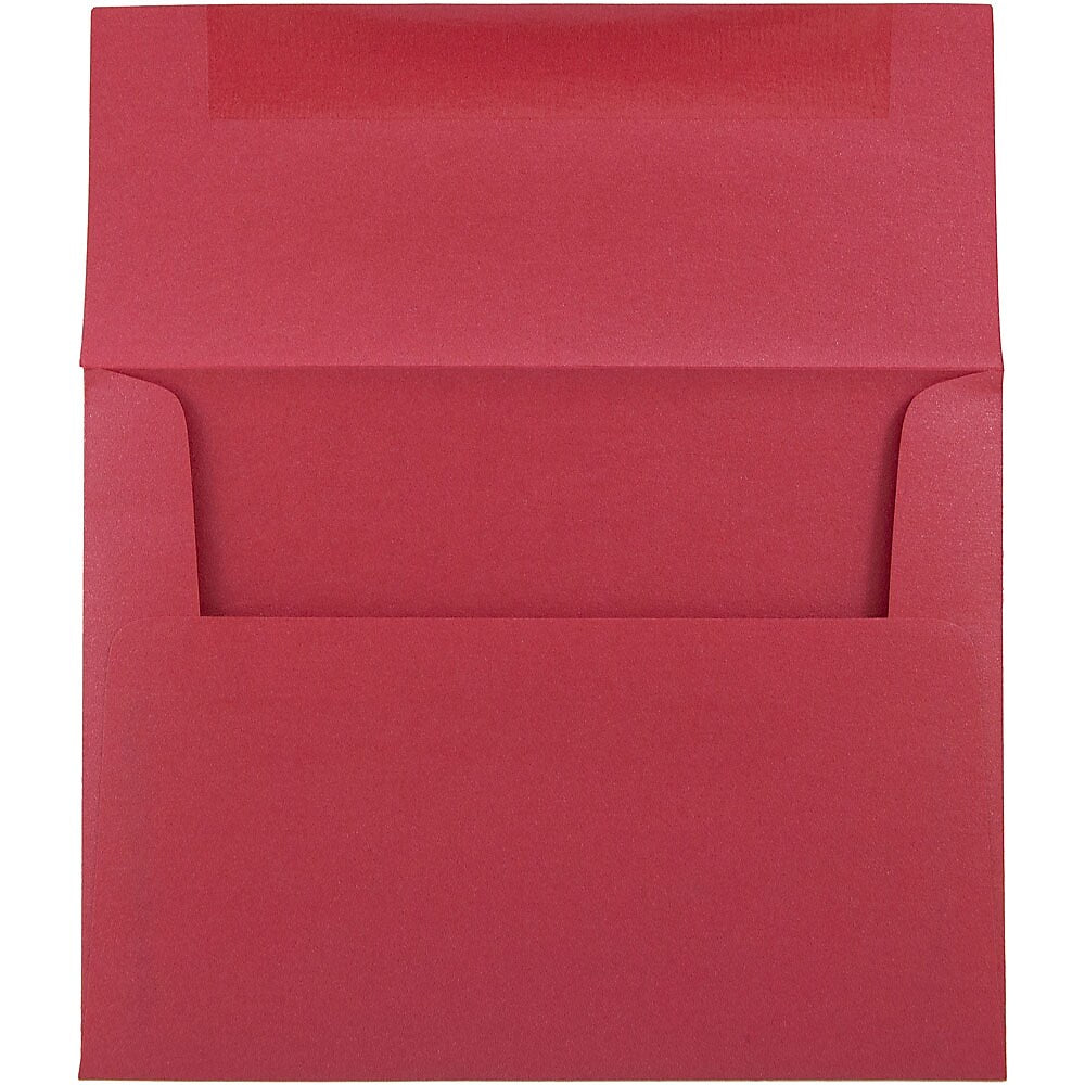 JAM Paper A2 Metallic Invitation Envelopes, 4.375 x 5.75, Stardream Jupiter Red, 25/Pack (SD5370 20)