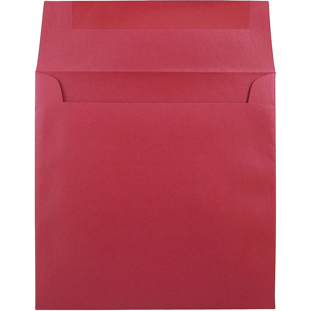 JAM Paper 6.5 x 6.5 Square Metallic Invitation Envelopes, Stardream Jupiter Red, 25/Pack (SD853520)