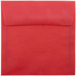 JAM Paper 6.5 x 6.5 Square Translucent Vellum Invitation Envelopes, Primary Red, 25/Pack (1592122)