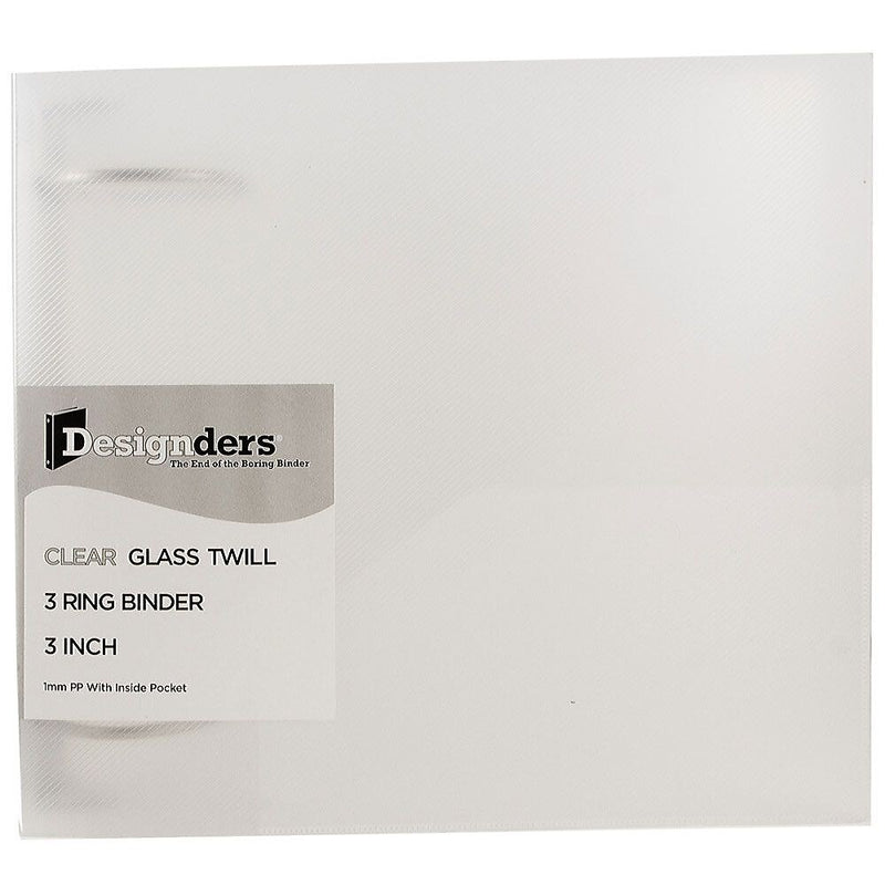 JAM Paper Designders 3" 3-Ring Flexible Poly Binders, Clear (821T3CL)