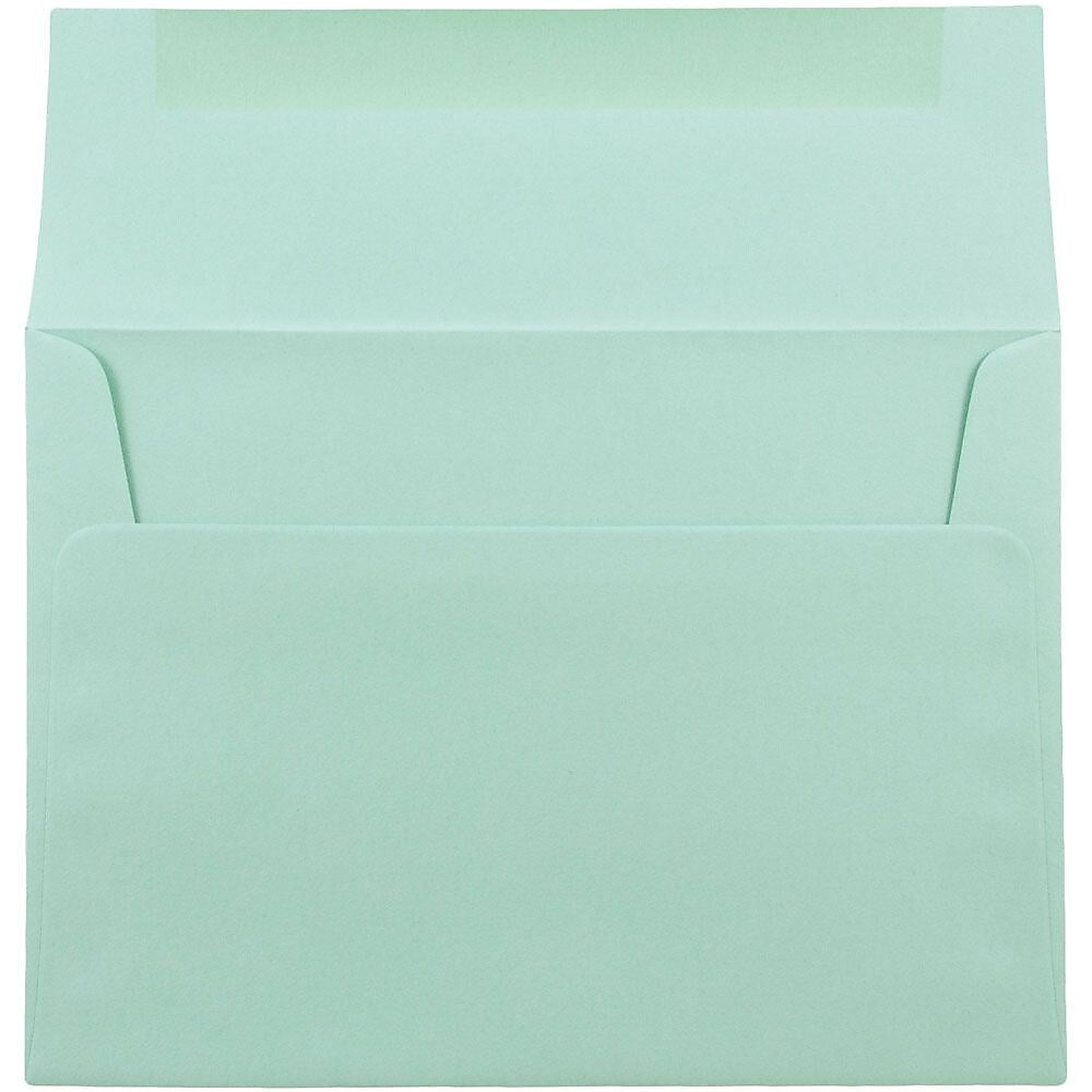 JAM Paper A7 Invitation Envelopes, 5.25 x 7.25, Aqua Blue, 25/Pack (1523985)