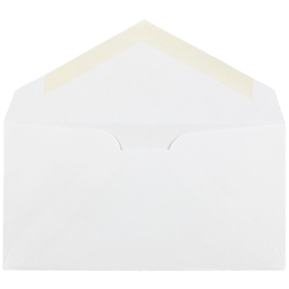 JAM Paper Monarch Security Tinted Business Envelope, 3 7/8" x 7 1/2", White, 1000/Carton (04093007B)