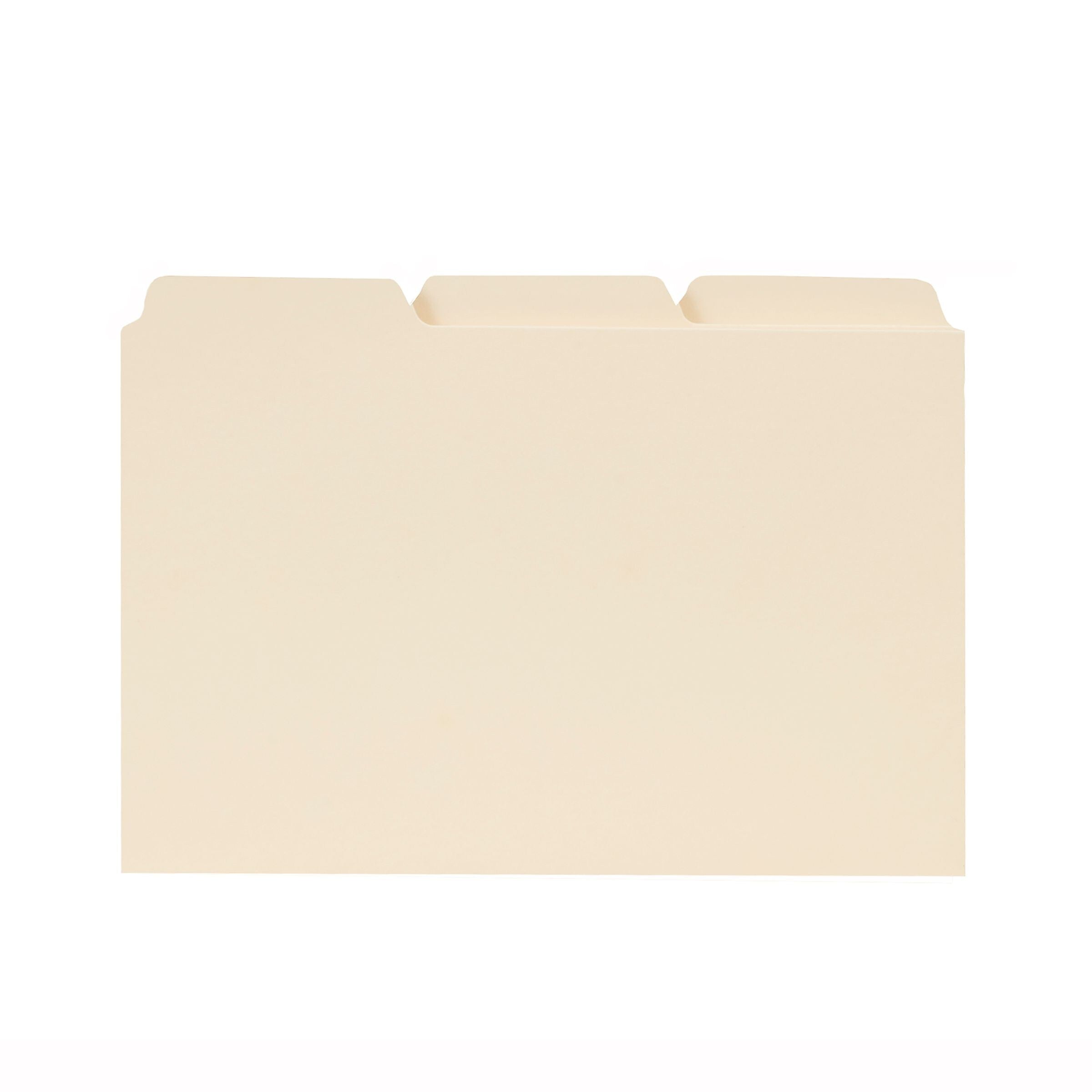 Smead® Recycled Self-Tab Card Guides, Blank, 4" x 6", Manila, 100/Box (623)
