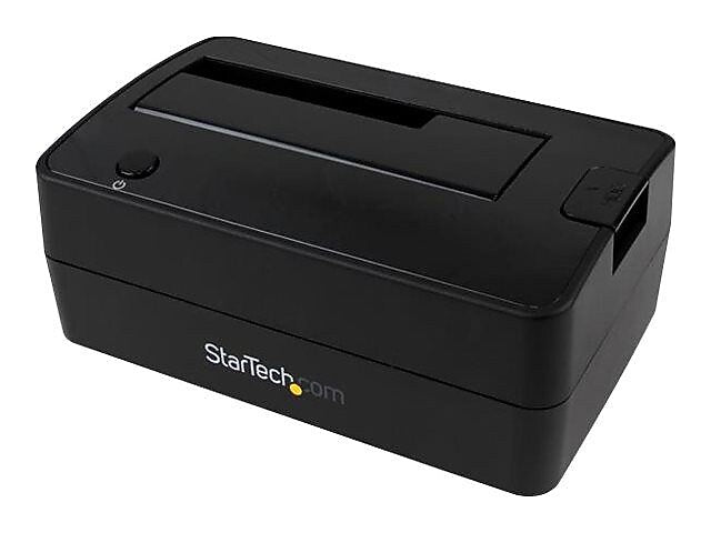 StarTech 2.5"/3.5" USB 3.1 External SATA Hard Drive Enclosure, SSD & HDD, Black (SDOCKU313)
